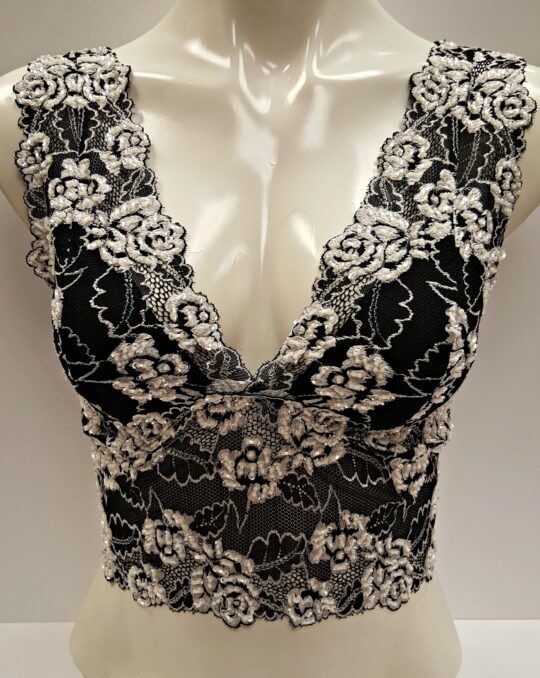 Crop Top - Rambha - Black and White